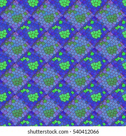 Vector seamless colourful ornamental backdrop made of mosaic. New texture for design work