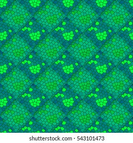 Vector seamless colourful ornamental backdrop made of mosaic. New texture for design work
