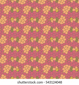 Vector seamless colourful ornamental backdrop made of mosaic. New texture for design work