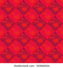 Vector seamless colourful ornamental backdrop made of mosaic. New texture for design work