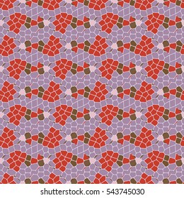 Vector seamless colourful ornamental backdrop made of mosaic. New texture for design work