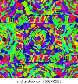 Vector seamless colourful ornamental background made of mosaic.