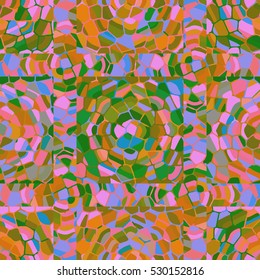 Vector seamless colourful ornamental background made of mosaic.
