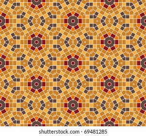 Vector seamless colourful ornamental background made of mosaic