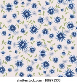 vector seamless cornflower flower print