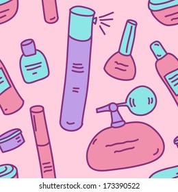 vector seamless cosmetics pattern
