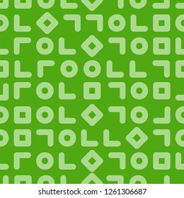 Vector seamless creative pattern - green minimalistic design. Bright geometric background