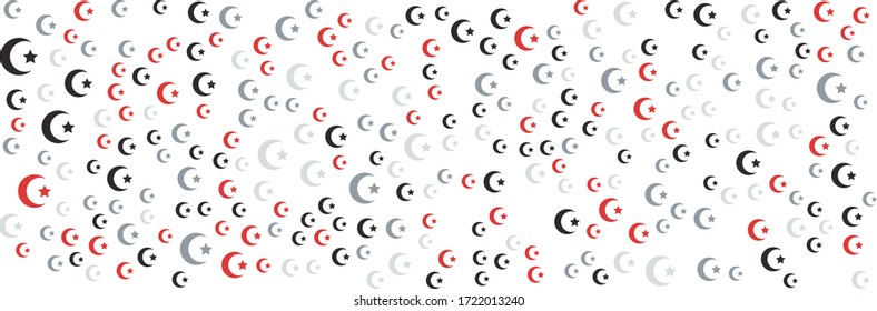 Vector seamless creative patterns. Wide banner abstract pattern background. Modern stylish textures with random shapes. Repeating abstract minimalist backgrounds. Trendy hipster prints for shirt  