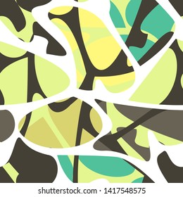 Vector seamless creative pettern with abstract geometric composition. Background for for print, textile, wear, magazines, template, card, poster, flyer design, brochure.