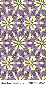 vector seamless crocus flowers 