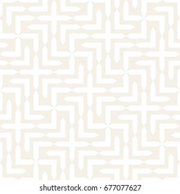 Vector seamless cross tiling pattern. Modern stylish geometric lattice texture. Repeating mosaic abstract background