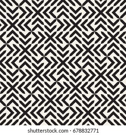 Vector seamless cross tiling pattern. Modern stylish geometric lattice texture. Repeating mosaic abstract background