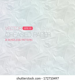 Vector seamless crumpled paper texture