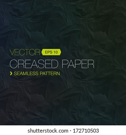 Vector seamless crumpled paper texture