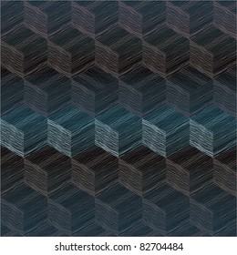 Vector seamless cube, classic tone.