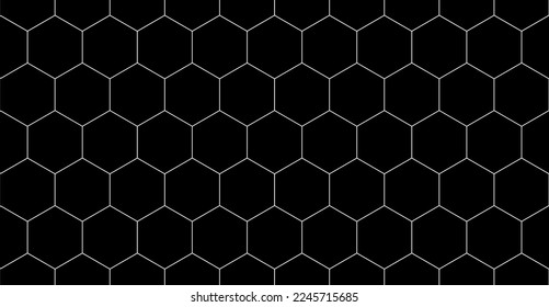 Vector seamless cubic hexagon pattern. Abstract geometric low poly background. Stylish grid texture.