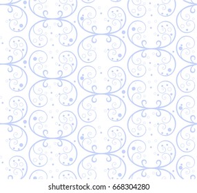 Vector seamless curls, twisted (light blue)