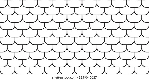 Vector seamless curve pattern. Japanese traditional ornament. Modern design with geometric shape. Digital backdrop texture resource. 
