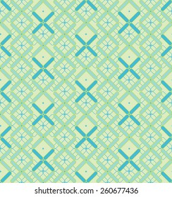 vector seamless cute abstract graphical stylized flower geometric  print