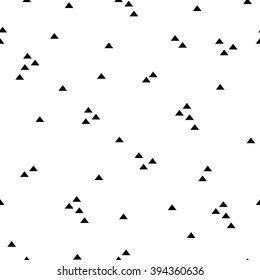 Vector seamless cute background. Triangular black-and-white pattern for the fabric