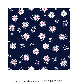 Vector seamless cute beautiful  flower pattern. Spring summer time, gentle romantic background, floral print, garden flowers.