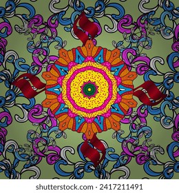 vector seamless cute flower pattern. Spring summer time. Holidays mood. Gentle romantic print.