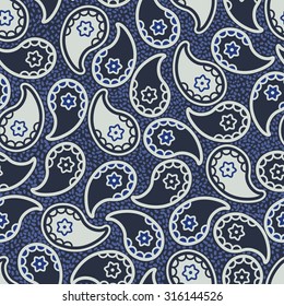 vector seamless cute graphical minimalistic oriental paisley pattern. asian, flowers, gentle, artistic background.