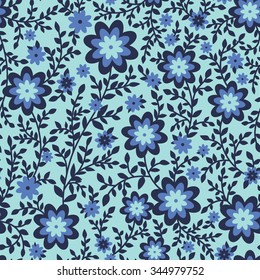 vector seamless cute graphical minimalistic flower pattern. ditsy floral background, gentle, spring summer time, little, romantic, dots, circles, leaves.