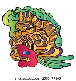 vector seamless cute random imaginative doodles full color, abstract tribal tattoo, sticker, banner and wallpaper background. Vector illustration