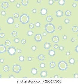 Vector seamless cute stylized graphical flower print with dots