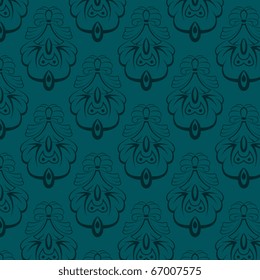 Vector seamless damask background