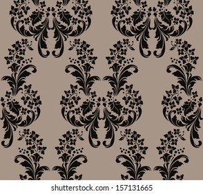 Vector. Seamless damask pattern