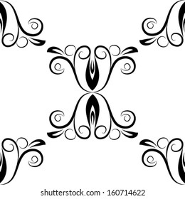 Vector. Seamless damask pattern