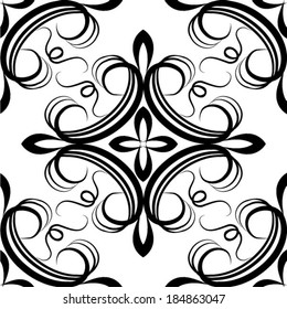Vector. Seamless damask pattern