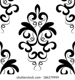 Vector. Seamless damask pattern