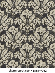 Vector. Seamless damask pattern