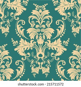 Vector seamless damask pattern