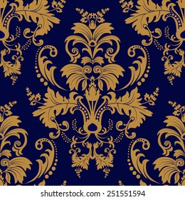 Vector seamless damask pattern