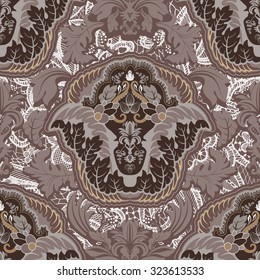 Vector seamless damask pattern