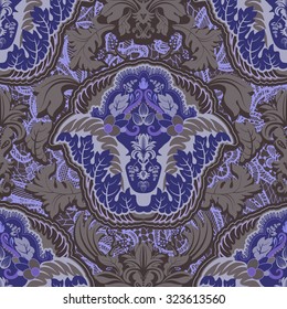 Vector seamless damask pattern