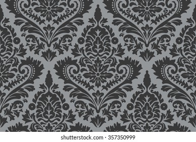 Vector seamless damask pattern. Ornate vintage background