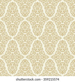 Vector seamless damask pattern. Ornate vintage background