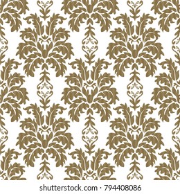 Vector seamless damask pattern. Rich ornament, old damascus style pattern for wallpapers, textile, scrapbooking etc.