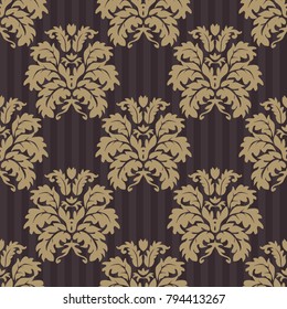 Vector seamless damask pattern. Rich ornament, old damascus style pattern for wallpapers, textile, scrapbooking etc.