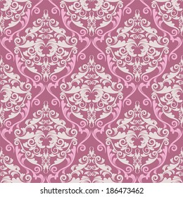 vector seamless damask wallpaper. design elements. flower backdrop