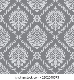 Vector Seamless Damask Wallpaper Pattern