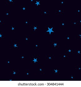 Vector seamless dark stars pattern