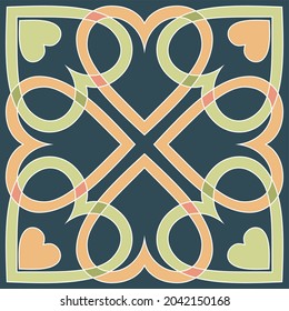 Vector seamless decoration with hearts.