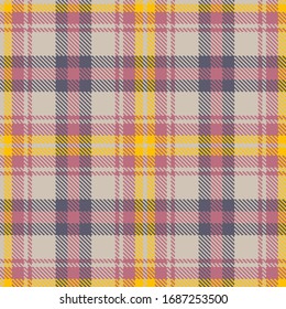 Vector seamless decorative checkered pattern madras