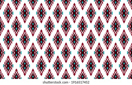 Vector seamless decorative ethnic pattern. American indian motifs. Design for background,carpet,wallpaper,clothing,wrapping,Batik,fabric,Vector illustration.embroidery style.